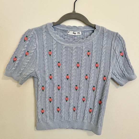 MANGO Flowers knit sweater - Picture 3 of 5